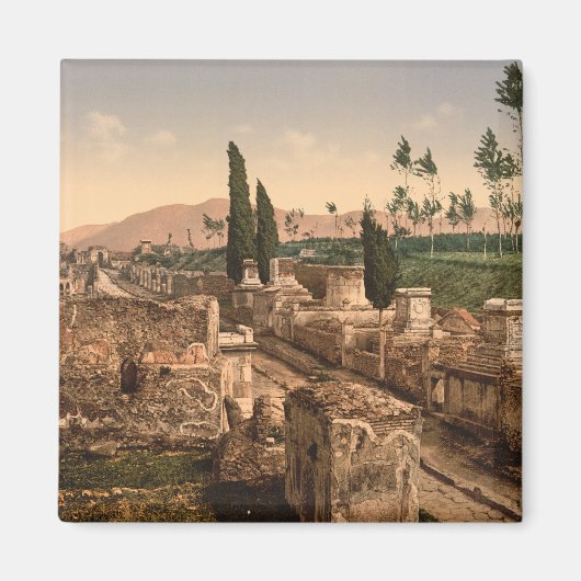 Straat van de Tombs, Pompeii, Campanië, Italië Magneet (Voorkant)