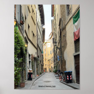 Straat van Florence Italië Poster