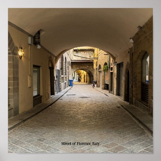 Straat van Florence Italië Poster (Voorkant)