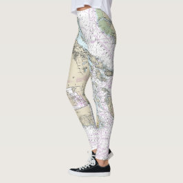 Straat van Georgia en Straat van Juan de Fuca Graf Leggings