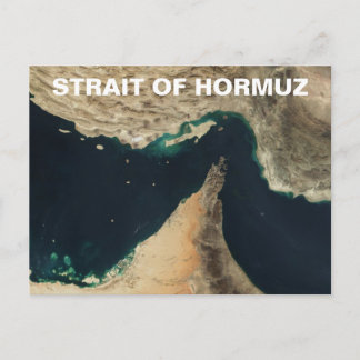 Straat van het Afbeelding van de Hormuz-satelliet Briefkaart