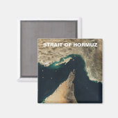 Straat van het Afbeelding van de Hormuz-satelliet Magneet (Voorkant / Achterkant)