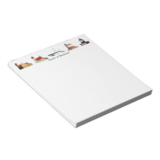 Straat van het Mackinac-notebookblok Notitieblok (Schuin)