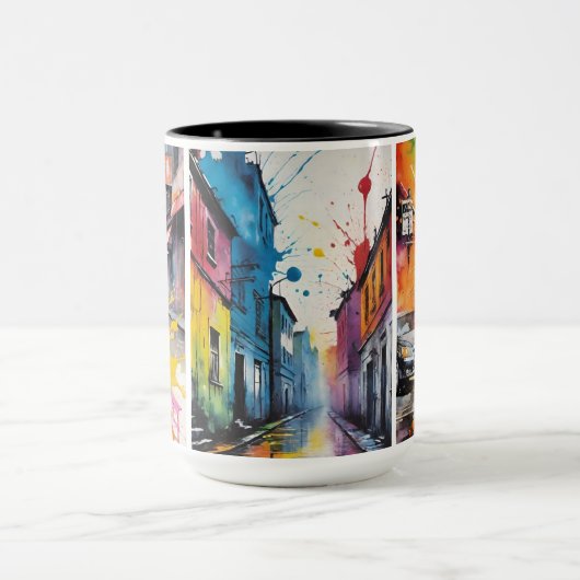 Straat van kleur mok (Midden)