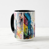 Straat van kleur mok (Voorkant links)