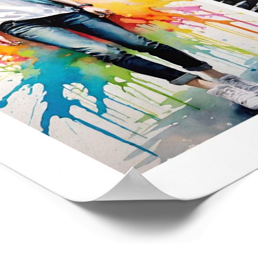 Straat van kleur poster (Hoek)