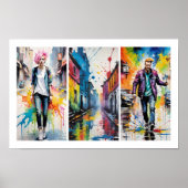 Straat van kleur poster (Voorkant)