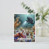 Straat van Lembeh Indonesië Scuba Diver Briefkaart (Staand voorkant)