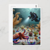 Straat van Lembeh Indonesië Scuba Diver Briefkaart (Voorkant / Achterkant)