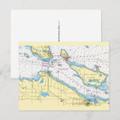 Straat van Mackinac Ansichtkaart Briefkaart (Voorkant / Achterkant)