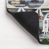 Straat van Mackinac Lighthouses mousepad Muismat (Hoek)