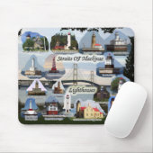 Straat van Mackinac Lighthouses mousepad Muismat (Met muis)