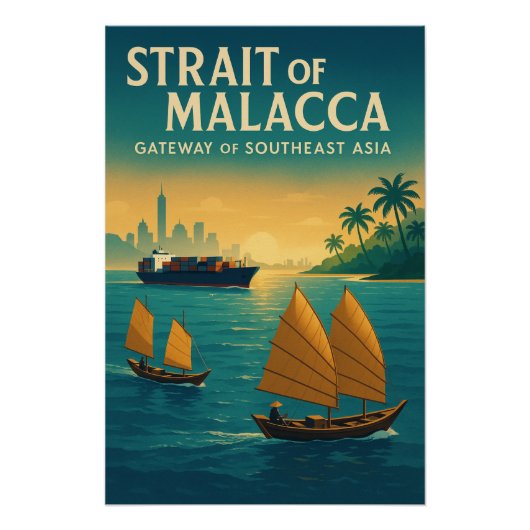 Straat van Malakka - Gateway of Southeast Asia Perfect Poster (Voorkant)