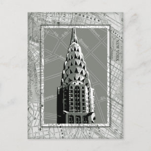 Straat van New York met Empire State Building Briefkaart