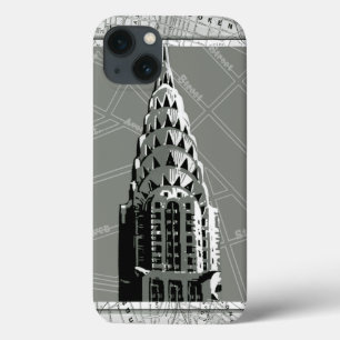 Straat van New York met Empire State Building iPhone 13 Hoesje