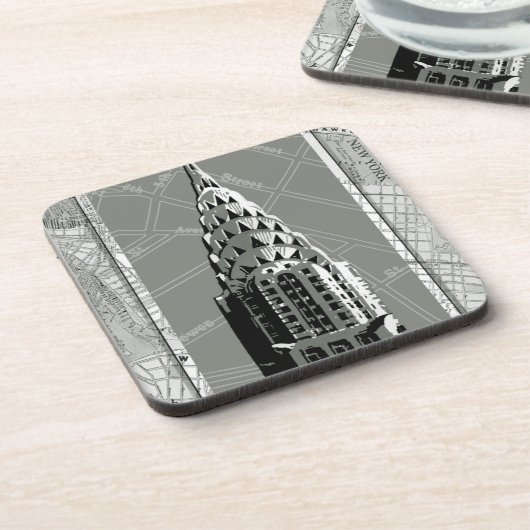 Straat van New York met Empire State Building Drankjes Onderzetter (Linkerzijde)