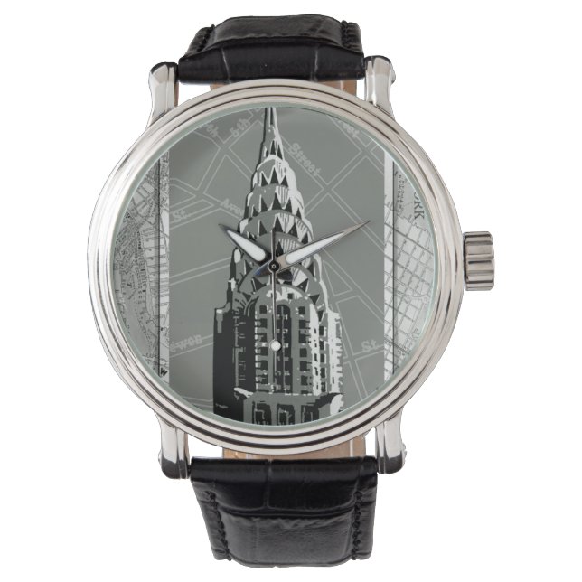 Straat van New York met Empire State Building Horloge (Voorkant)