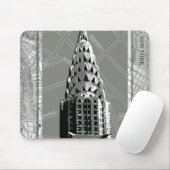 Straat van New York met Empire State Building Muismat (Met muis)