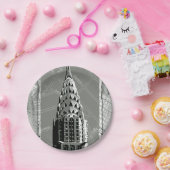 Straat van New York met Empire State Building Papieren Bordje (Feest)