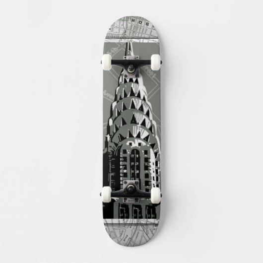 Straat van New York met Empire State Building Persoonlijk Skateboard (Voorkant)