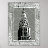 Straat van New York met Empire State Building Poster (Voorkant)