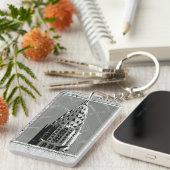 Straat van New York met Empire State Building Sleutelhanger (Voorkant Rechts)