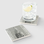 Straat van New York met Empire State Building Stenen Onderzetter (Zijkant)