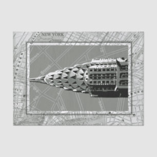 Straat van New York met Empire State Building Tissuepapier