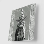 Straat van New York met Empire State Building Vierkante Klok (Hoek)