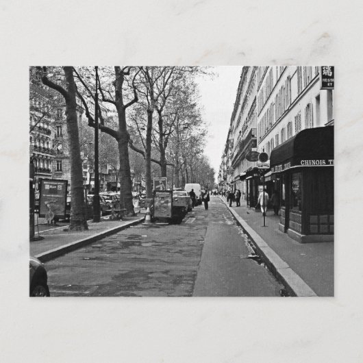 Straat van Parijs Briefkaart (Voorkant)
