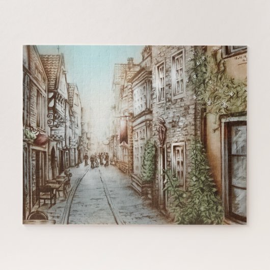 Straat van Parijs, Frankrijk - Pastorale  kunst Legpuzzel (Horizontaal)