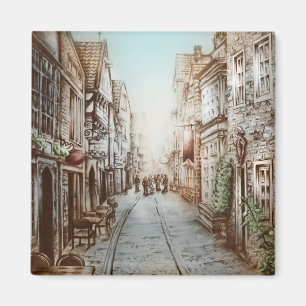 Straat van Parijs, Frankrijk - Pastorale kunst Magneet