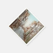 Straat van Parijs, Frankrijk - Pastorale  kunst Servet (Hoek)