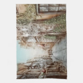 Straat van Parijs, Frankrijk - Pastorale  kunst Theedoek (Verticaal)