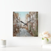 Straat van Parijs, Frankrijk - Pastorale  kunst Vierkante Klok (Huis)