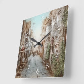 Straat van Parijs, Frankrijk - Pastorale  kunst Vierkante Klok (Hoek)