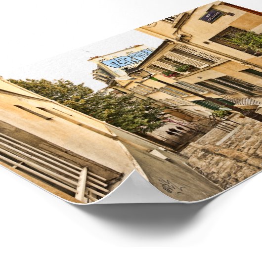 Straat van Parijs Poster (Hoek)