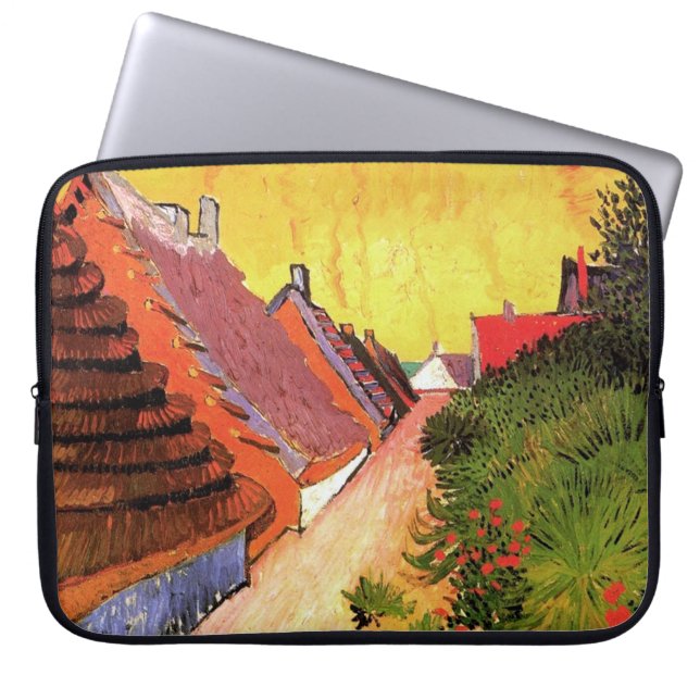 Straat van Saintes-Maries door Van Gogh Laptop Sleeve (Voorkant)