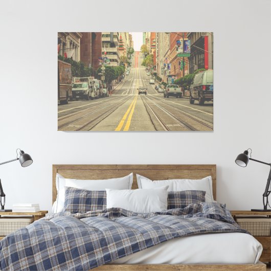 Straat van San Francisco Canvas Afdruk (Insitu (Slaapkamer))