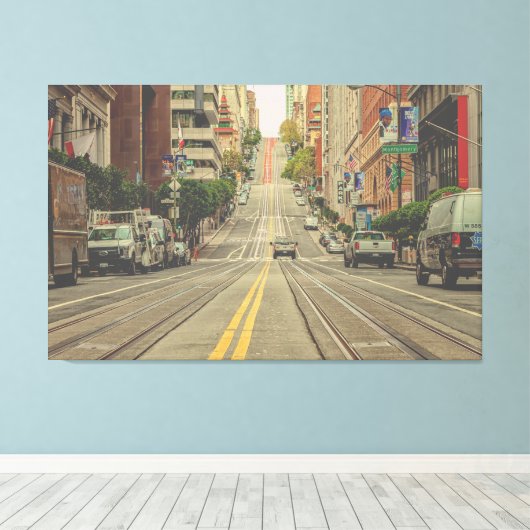 Straat van San Francisco Canvas Afdruk (Insitu (Houten vloer))