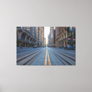 Straat van San Francisco Canvas Afdruk