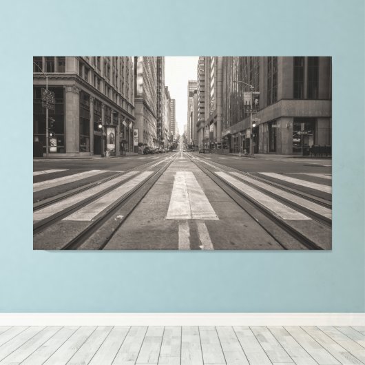 Straat van San Francisco Canvas Afdruk (Insitu (Houten vloer))
