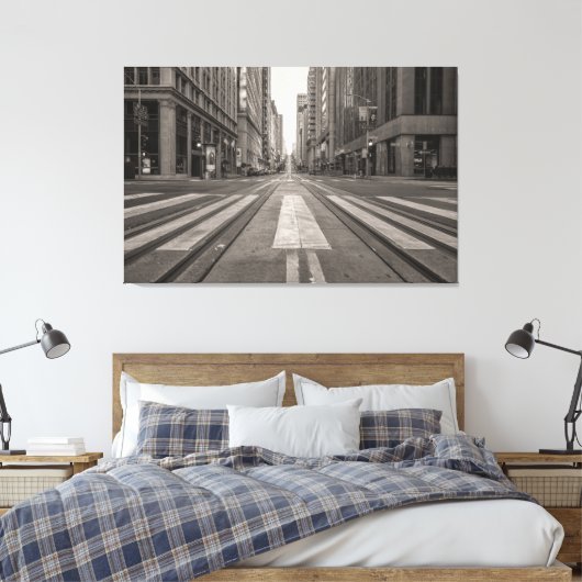 Straat van San Francisco Canvas Afdruk (Insitu (Slaapkamer))
