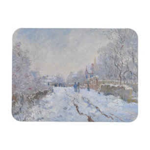 Straat van Sneeuwpannen door Claude Monet Magneet