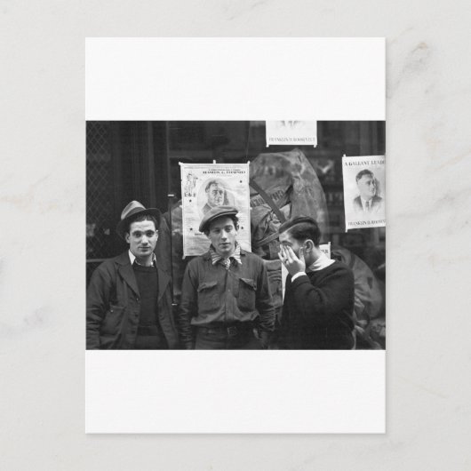 Straat voor FDR: 1936 Briefkaart (Voorkant)
