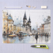 Straat waterverf Praag Tissuepapier (Craft)