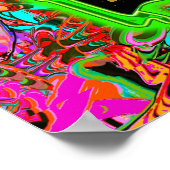 Straatachtige graffiti met kroon poster (Hoek)