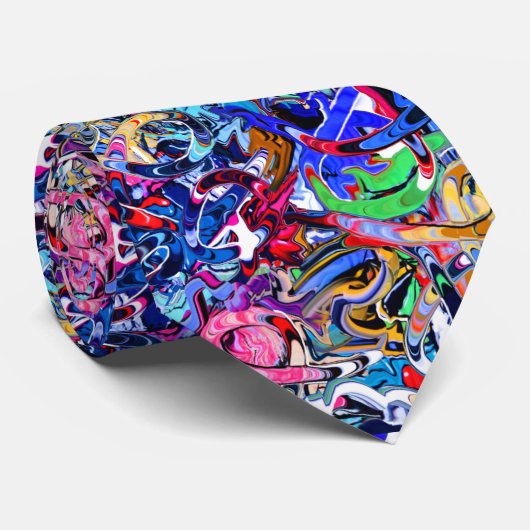 Straatachtige graffiti stropdas (Opgerold)