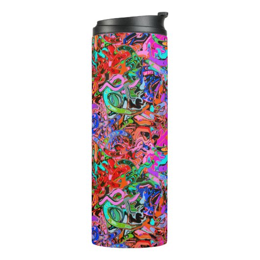 Straatachtige graffiti thermosbeker (Gedraaid links)