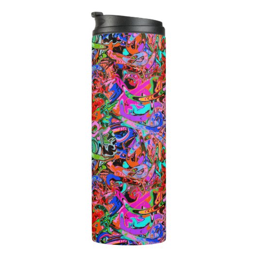 Straatachtige graffiti thermosbeker (Geroteerd rechts)